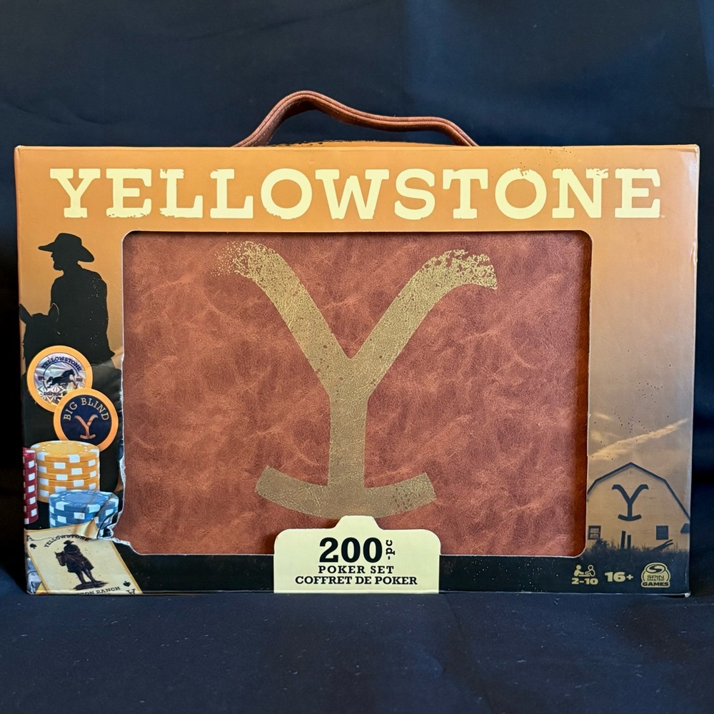 Yellowstone 200-Piece Poker Set w/ Sturdy Custom Yellowstone Carrying Case NEW